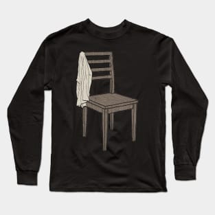 shirt on chair, cabinet open Long Sleeve T-Shirt